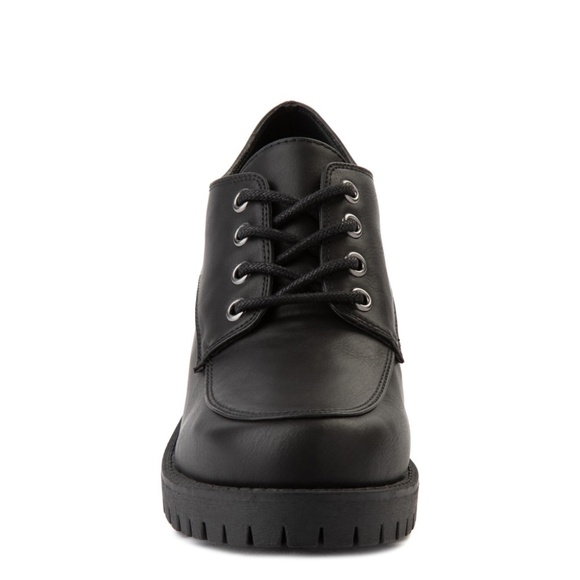 NWT Mia Vicki Black Chunky Heeled Oxford Platform Lace-Up Shoes Size 7.5M - Picture 2 of 8
